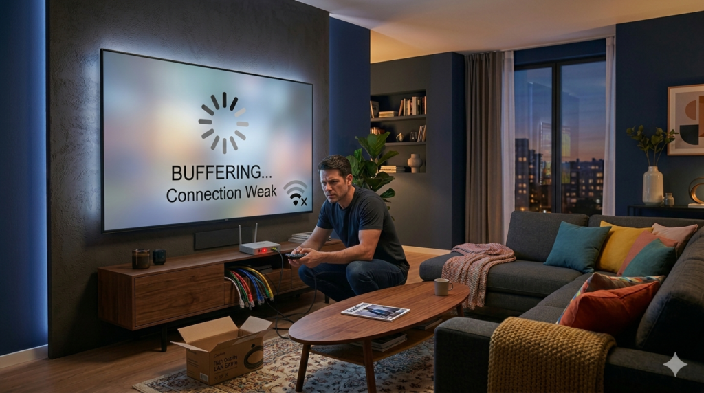 حل مشكلة التقطيع IPTV